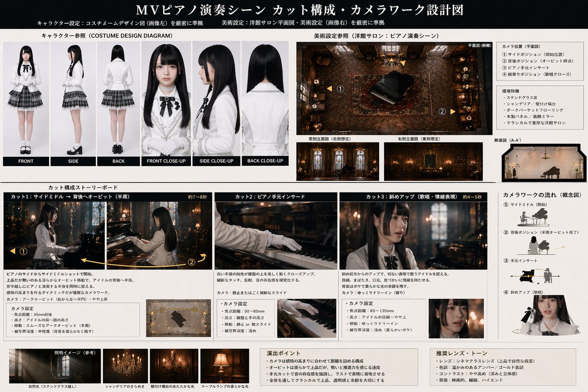 MV storyboard and camera design example